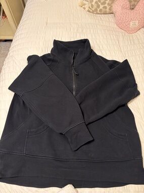 Lululemon Black Scuba Quarter-Zip Pullover Sweater